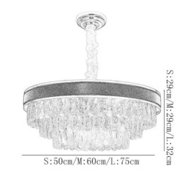 Nowoczesna lampa wisząca kryształowa lampa sufitowa 9 12 16 świateł