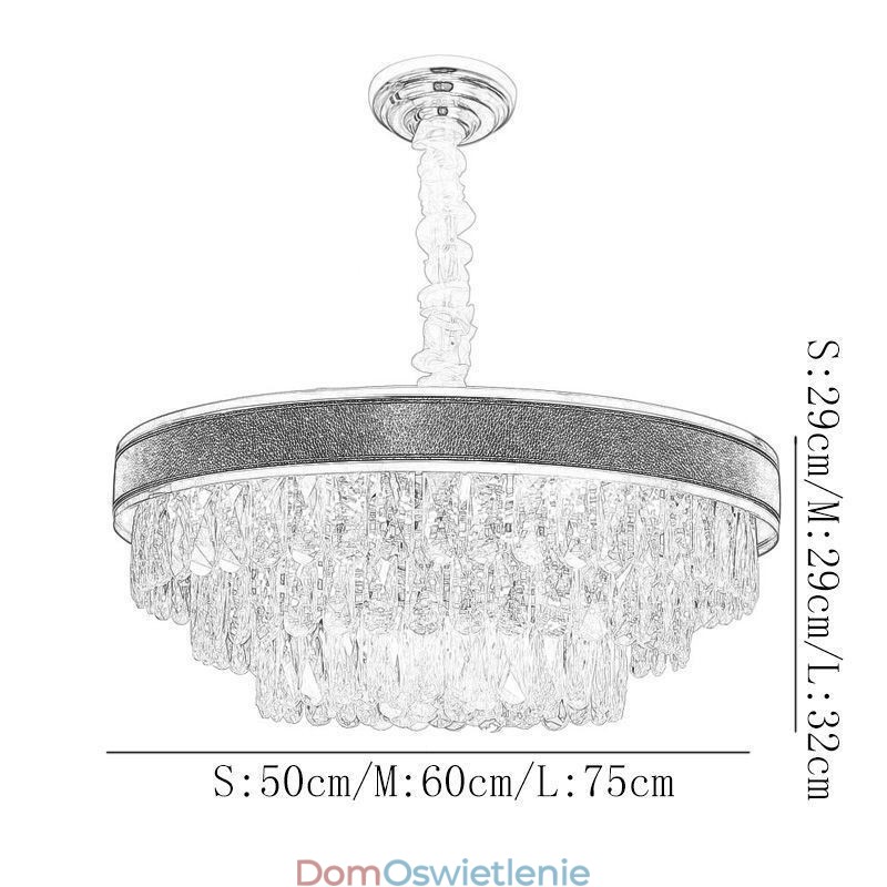 Nowoczesna lampa wisząca kryształowa lampa sufitowa 9 12 16 świateł