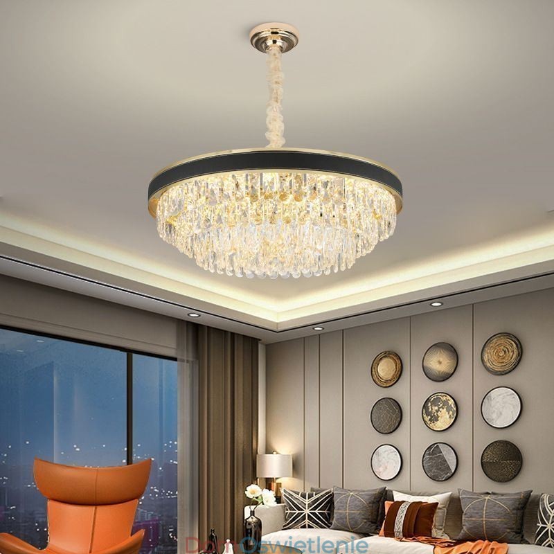 Nowoczesna lampa wisząca kryształowa lampa sufitowa 9 12 16 świateł
