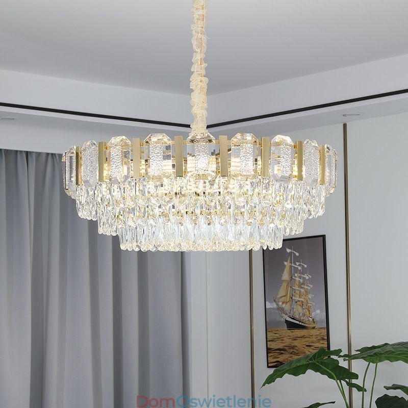 Kryształowa lampa wisząca okrągła lampa sufitowa