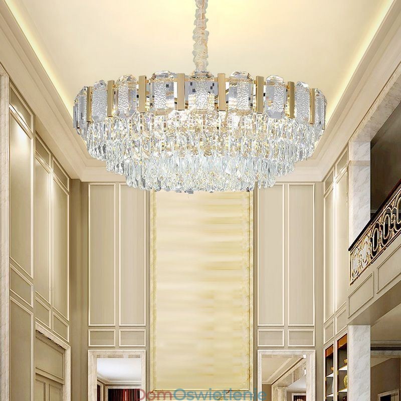 Kryształowa lampa wisząca okrągła lampa sufitowa