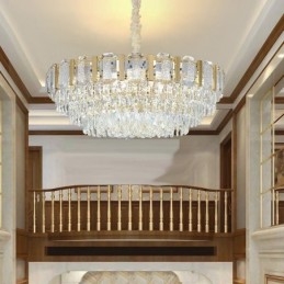 Kryształowa lampa wisząca okrągła lampa sufitowa