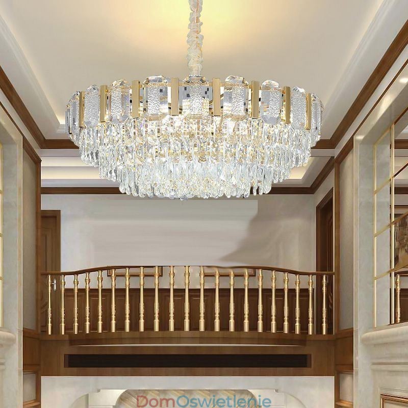 Kryształowa lampa wisząca okrągła lampa sufitowa