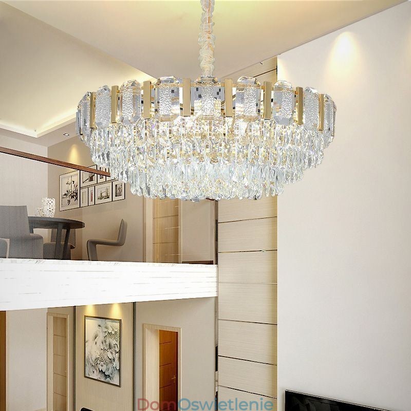 Kryształowa lampa wisząca okrągła lampa sufitowa