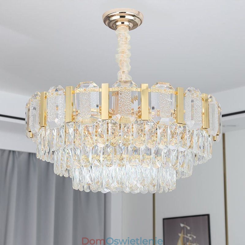 Kryształowa lampa wisząca okrągła lampa sufitowa