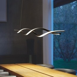 Nowoczesne oświetlenie wiszące Czarne lampy wiszące w kształcie fali