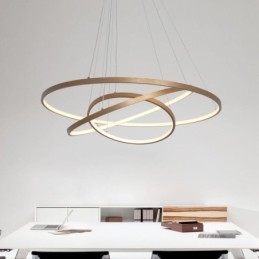 Wisząca lampa nowoczesny żyrandol oświetlenie 3 pierścienie lampa sufitowa
