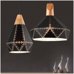 Industrialna lampa wisząca retro vintage z pustym abażurem