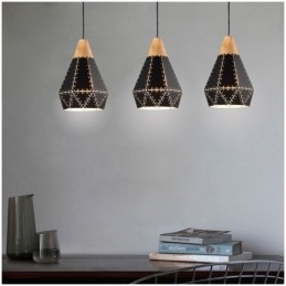 Industrialna lampa wisząca retro vintage z pustym abażurem