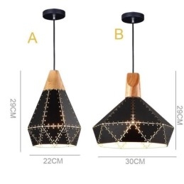 Industrialna lampa wisząca retro vintage z pustym abażurem