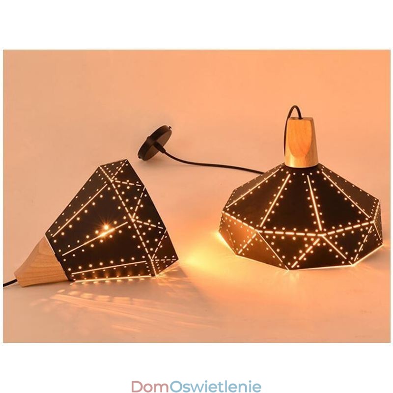 Industrialna lampa wisząca retro vintage z pustym abażurem
