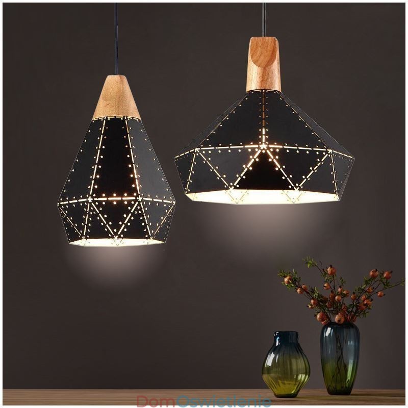 Industrialna lampa wisząca retro vintage z pustym abażurem