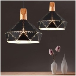 Industrialna lampa wisząca retro vintage z pustym abażurem