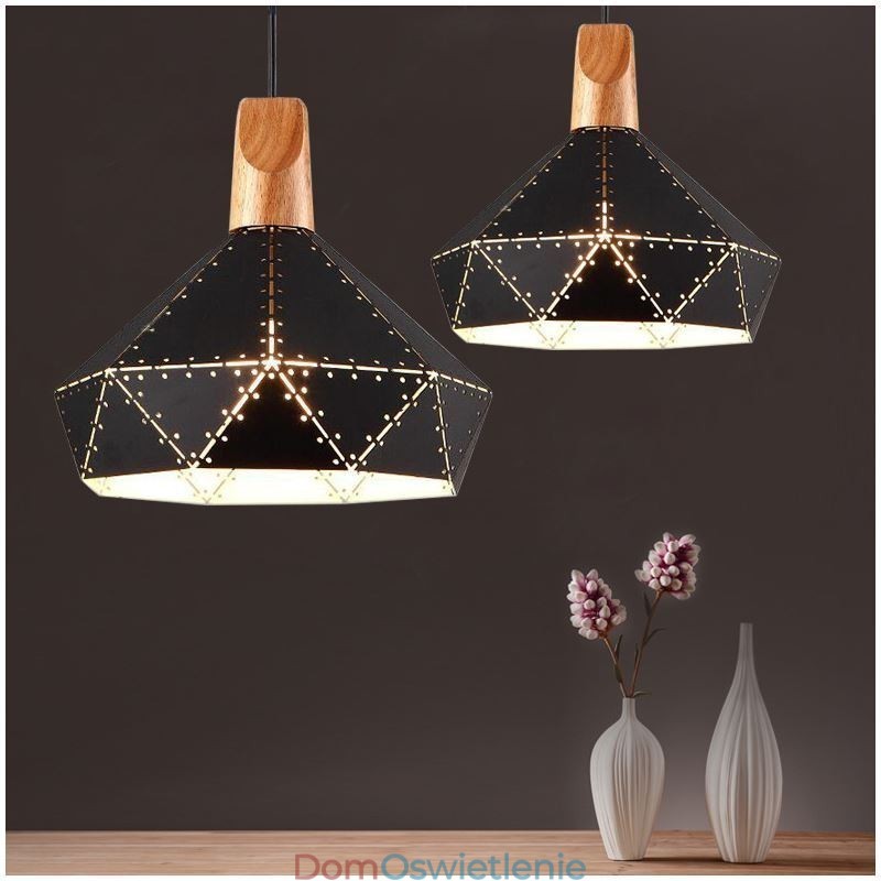 Industrialna lampa wisząca retro vintage z pustym abażurem