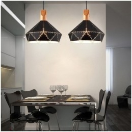 Industrialna lampa wisząca retro vintage z pustym abażurem