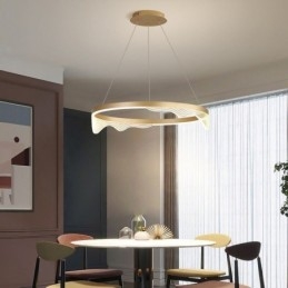 Nordic Aluminium Wisząca Lampa Golden Wave Ripple Wisząca Lampa