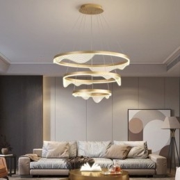 Wisząca lampa Golden Wave Ripple Wisząca lampa 3 światła