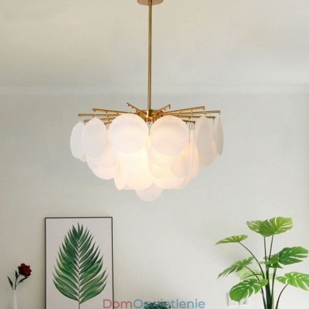 Nowoczesna lampa wisząca z 6 światłami i szklanym kształtem Nowoczesna lampa wisząca z 6 światłami i szklanym kształtem