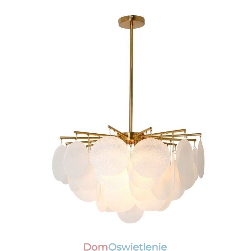 Nowoczesna lampa wisząca z 6 światłami i szklanym kształtem
