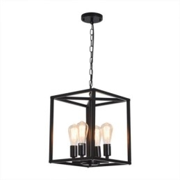 Nowoczesna prosta lampa wisząca w klatce z żelaza