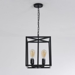 Nowoczesna prosta lampa wisząca w klatce z żelaza