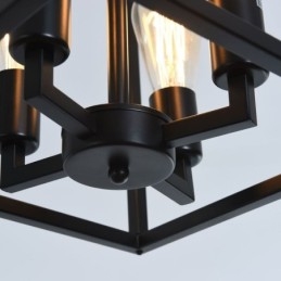 Nowoczesna prosta lampa wisząca w klatce z żelaza