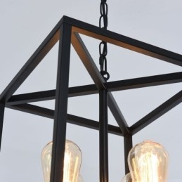 Nowoczesna prosta lampa wisząca w klatce z żelaza