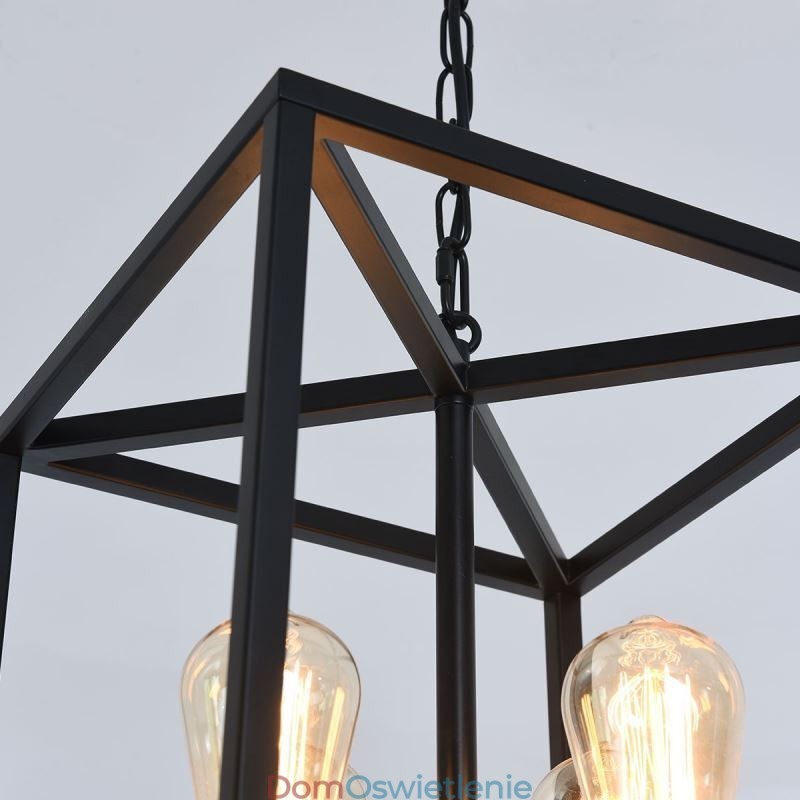 Nowoczesna prosta lampa wisząca w klatce z żelaza