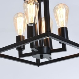 Nowoczesna prosta lampa wisząca w klatce z żelaza