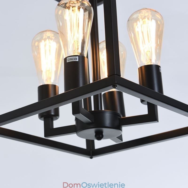 Nowoczesna prosta lampa wisząca w klatce z żelaza