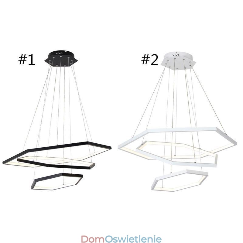 Nowoczesna sześciokątna lampa wisząca
