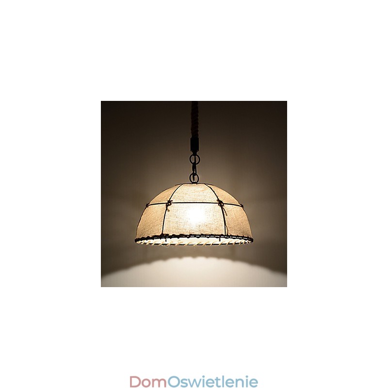 Półokrągłe lampy wiszące 1 światła w stylu vintage w stylu przemysłowym żółte tkaniny i metale lampa wisząca