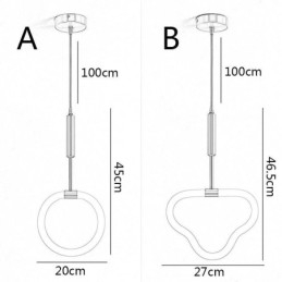 Nowoczesna lampa sufitowa ściemnialna akrylowa lampa sufitowa l