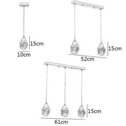 Miniaturowa prosta kryształowa kula wisząca lampa sufitowa