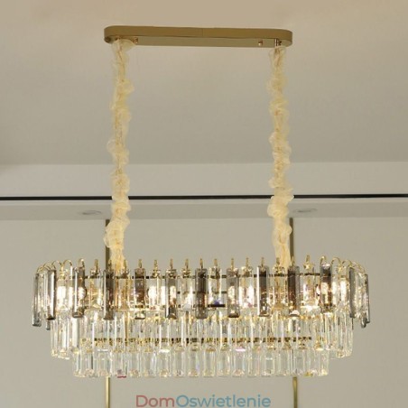 Prostokątna lampa wisząca Kryształowa lampa sufitowa