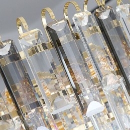 Prostokątna lampa wisząca Kryształowa lampa sufitowa