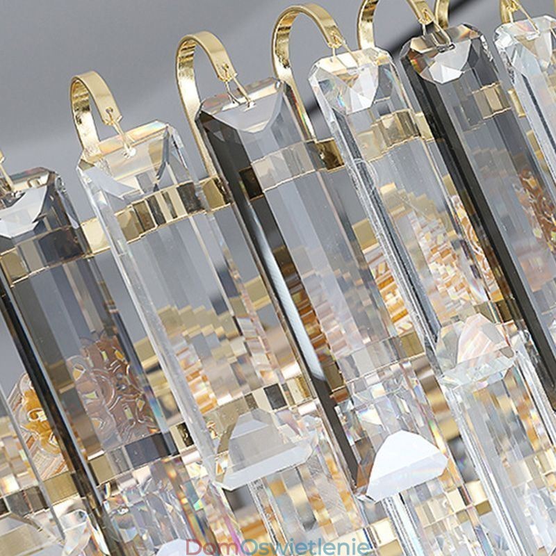 Prostokątna lampa wisząca Kryształowa lampa sufitowa