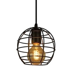 Żyrandol w stylu europejskim w kształcie kuli, w stylu vintage, do czarnej lampy wiszącej