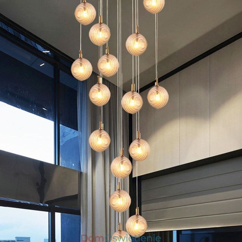 Szklana lampa wisząca Kreatywna dekoracyjna szklana kula Loft