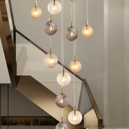 Szklana lampa wisząca Kreatywna dekoracyjna szklana kula Loft
