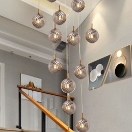 Szklana lampa wisząca Kreatywna dekoracyjna szklana kula Loft