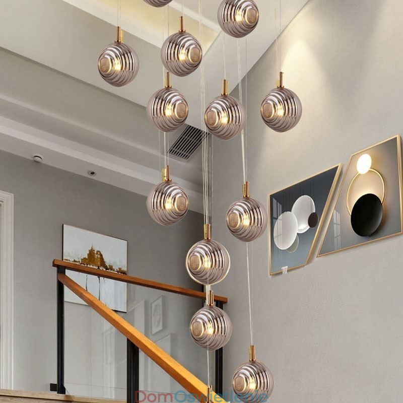 Szklana lampa wisząca Kreatywna dekoracyjna szklana kula Loft