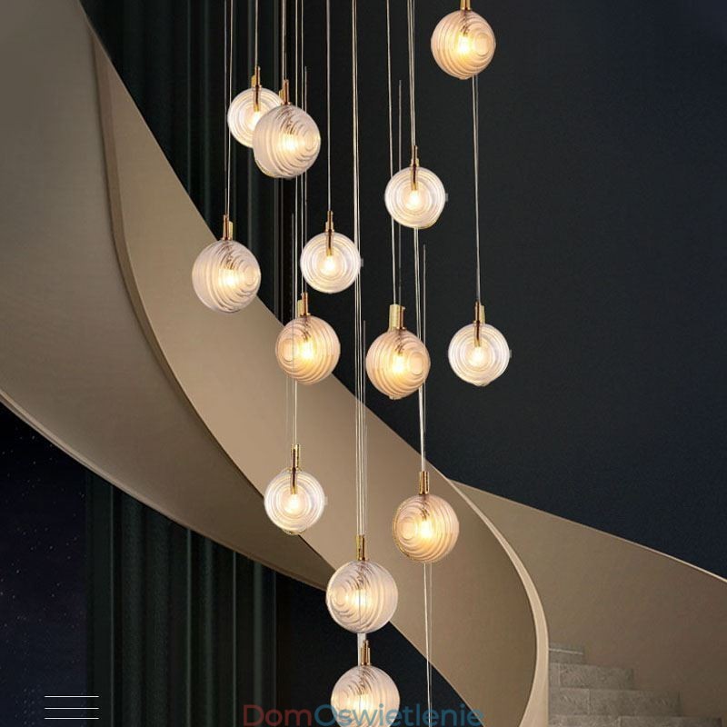Szklana lampa wisząca Kreatywna dekoracyjna szklana kula Loft