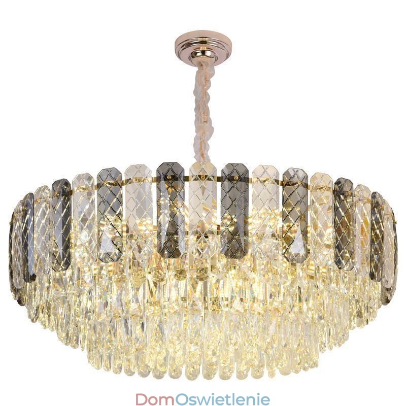 Europejska lampa wisząca kryształowa okrągła lampa sufitowa