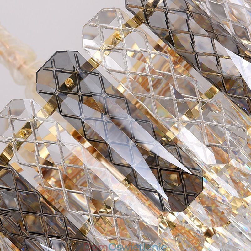 Europejska lampa wisząca kryształowa okrągła lampa sufitowa
