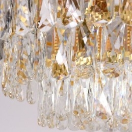 Europejska lampa wisząca kryształowa okrągła lampa sufitowa