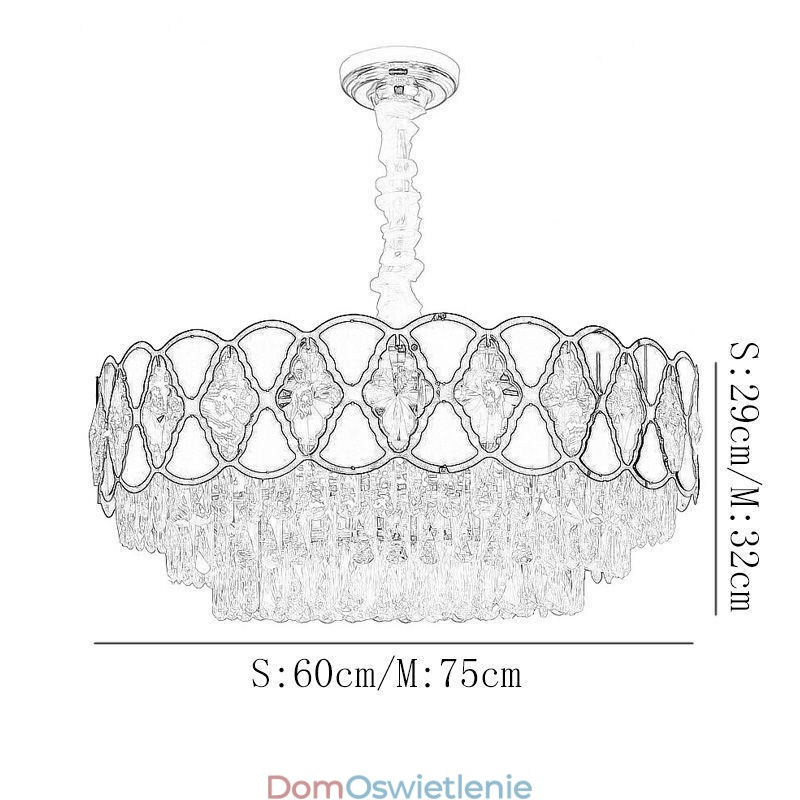 Kryształowa lampa wisząca Nowoczesne koronkowe lampy sufitowe