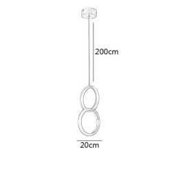 Lampa wisząca mosiężne pierścienie dekoracyjne oświetlenie