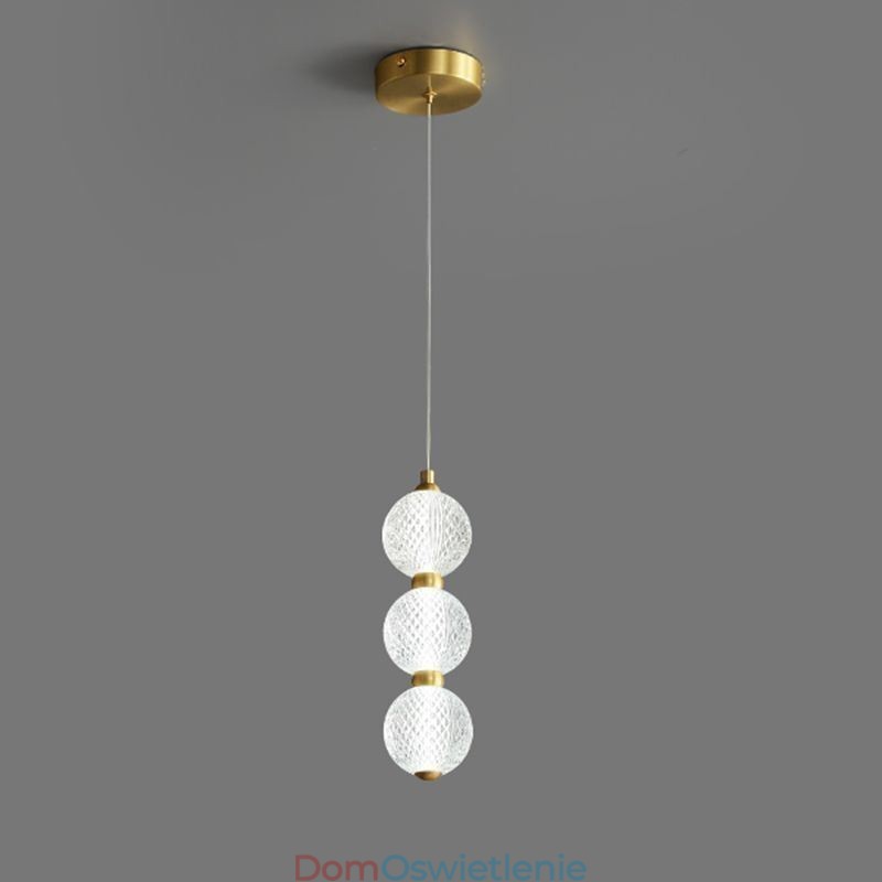 Wisząca lampa z koralików akrylowych, dekoracyjna lampa