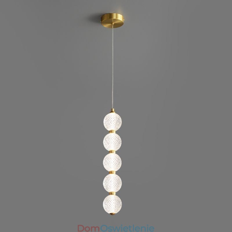Wisząca lampa z koralików akrylowych, dekoracyjna lampa